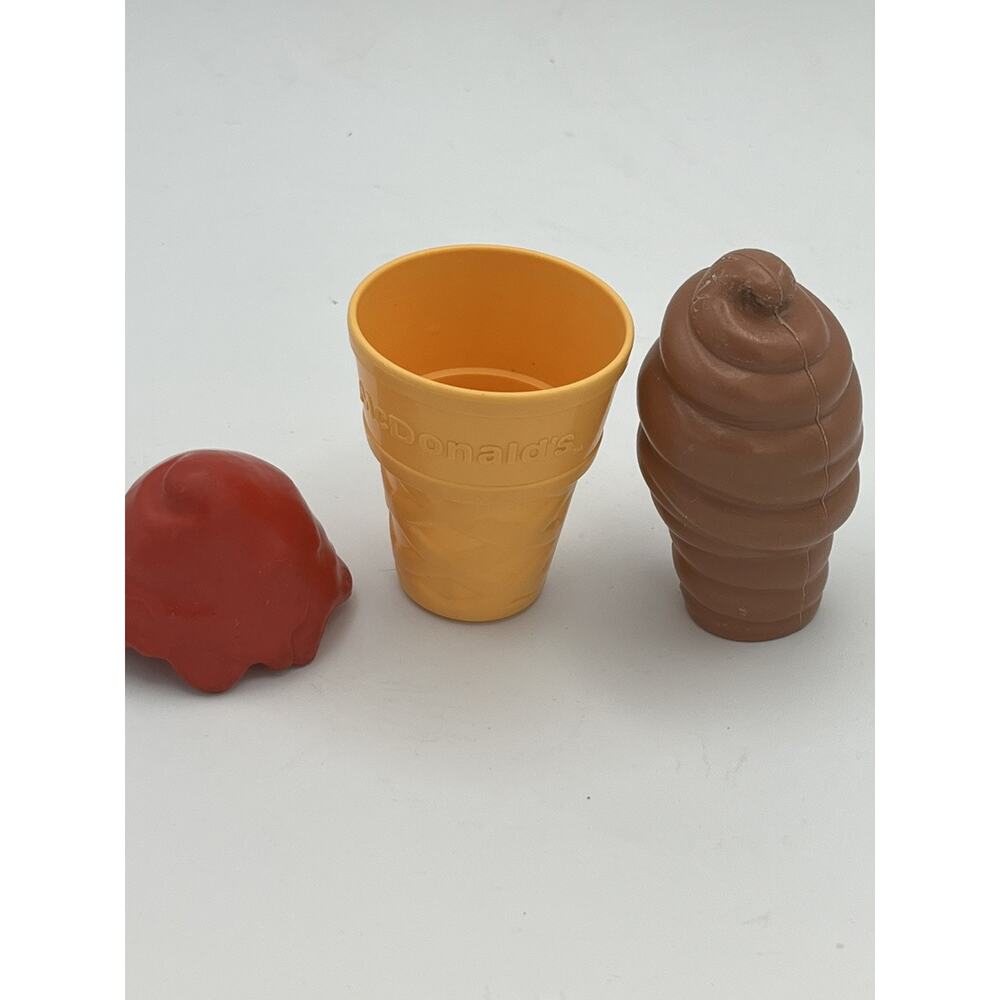 McDonald's Fun with Food Soft Serve Ice Cream Chocolate Cone Strawberry Topping